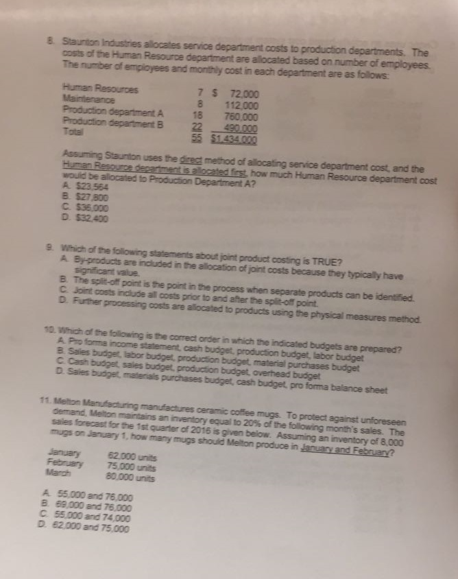 points Nemo Chemical Corporation produces three industrial chemicals from a common input-XYZ