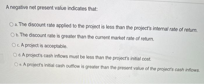 to explain Net present value can be defined as: O a. The
