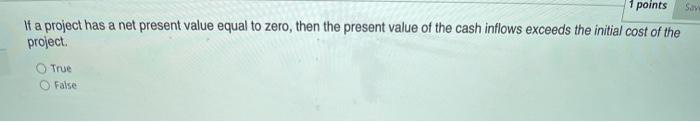 cash outflows from a project subtracted from the cash inflows for the