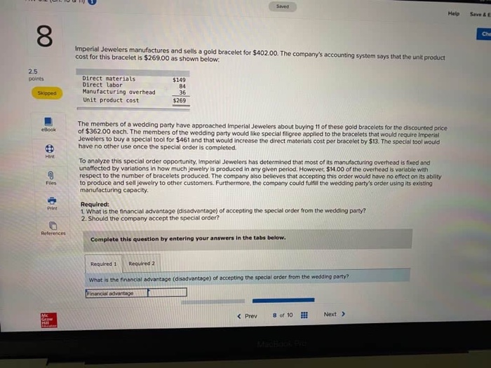 help me please Sived Help Save & 8 CH Imperial Jewelers manufactures