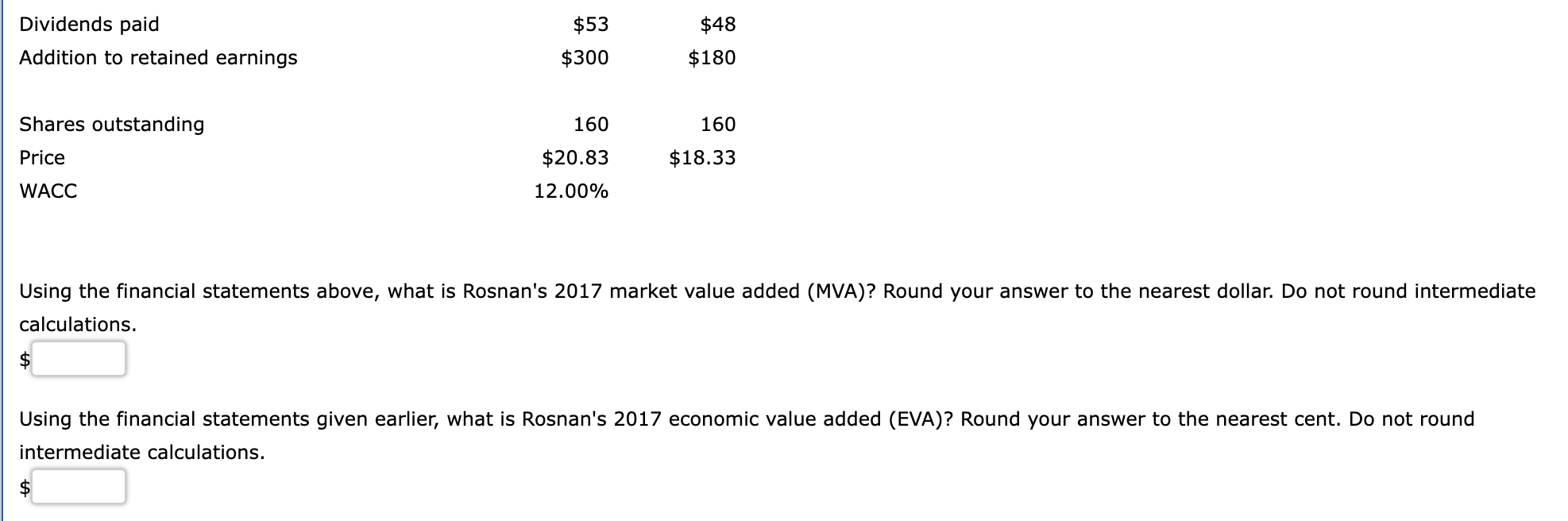 statements are shown below. All of the balance of Cash and Equivalents