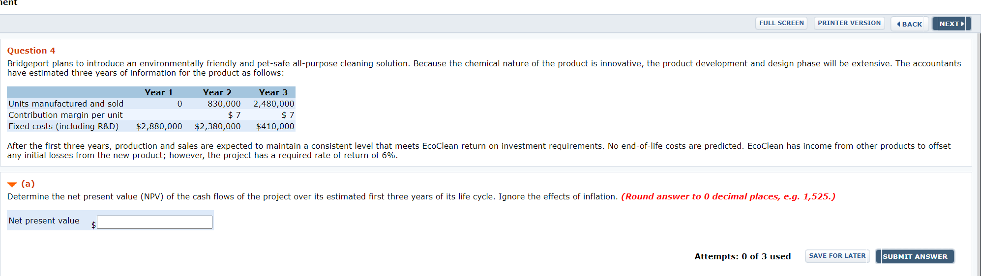 nent FULL SCREEN PRINTER VERSION BACK NEXT Question 4 Bridgeport plans