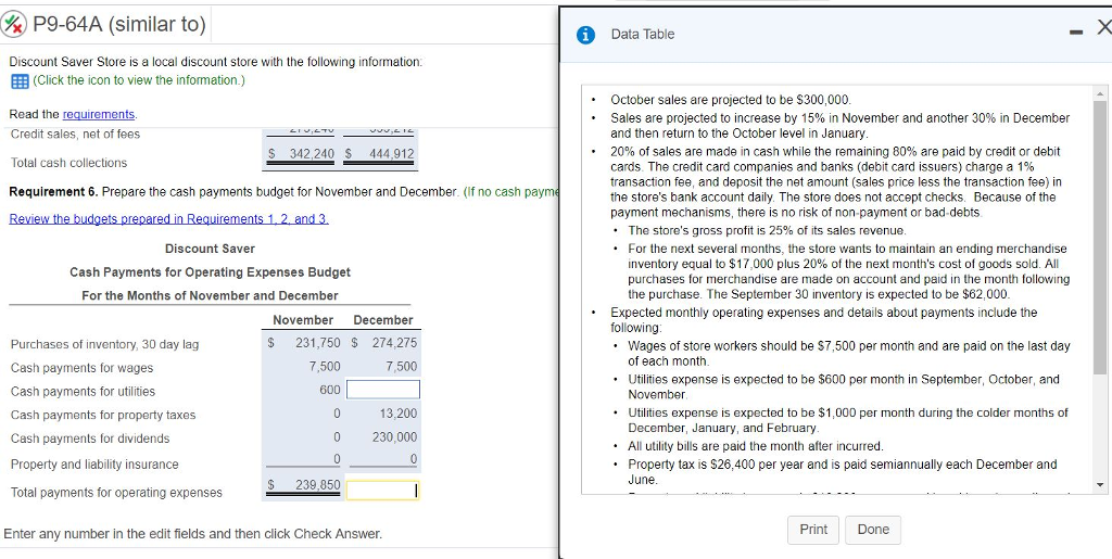 is a local discount store with the following information (Click the icon