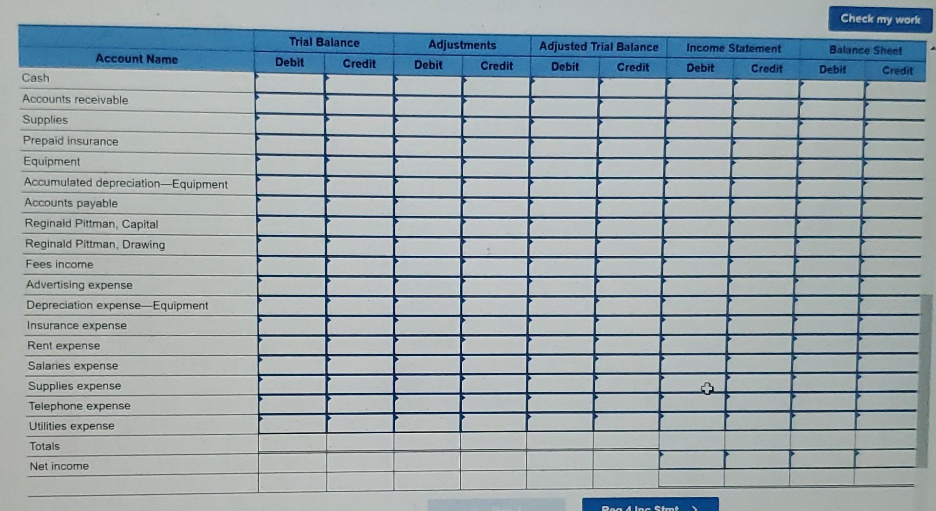 Prepare the adjusting entry for depreciation. Note: Enter debits before credits. Complete