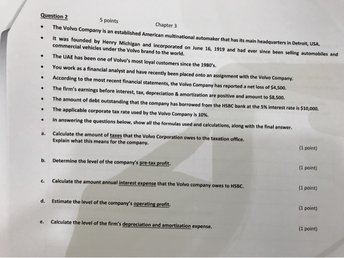 Urgent help is really appreciated . Question 2 5 points Chapter 3