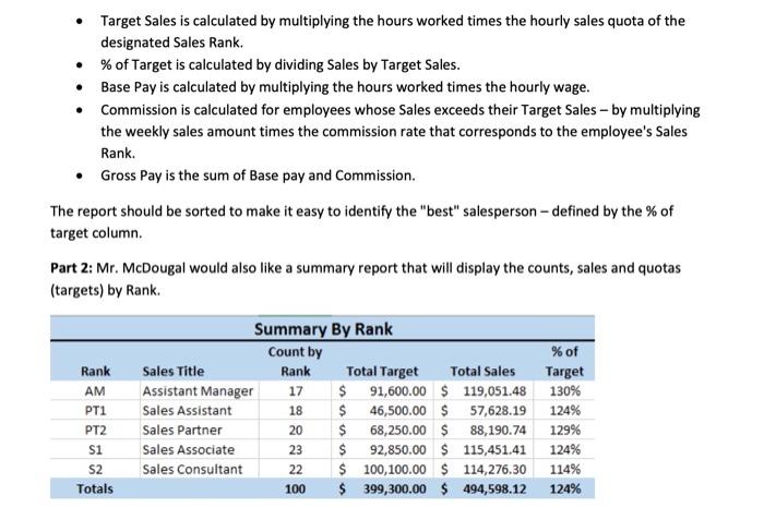 a download from the POS system that contains the employee name, rank,