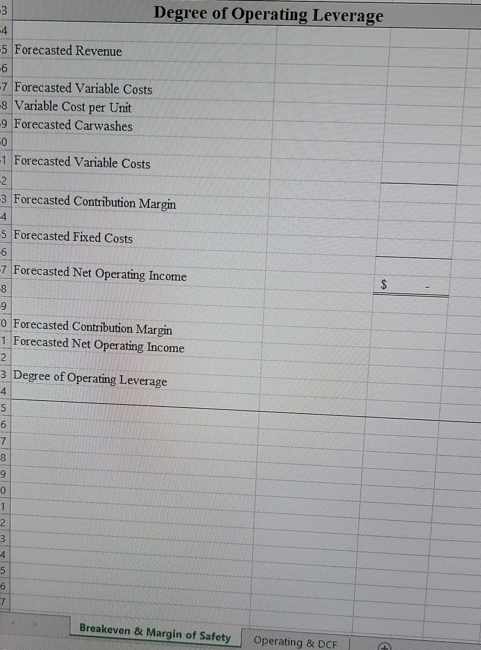 Variable Costs (per carwash): Utilities (Elec/gas/water) Detergents/Chemicals Maintenance costs Site Labor 1