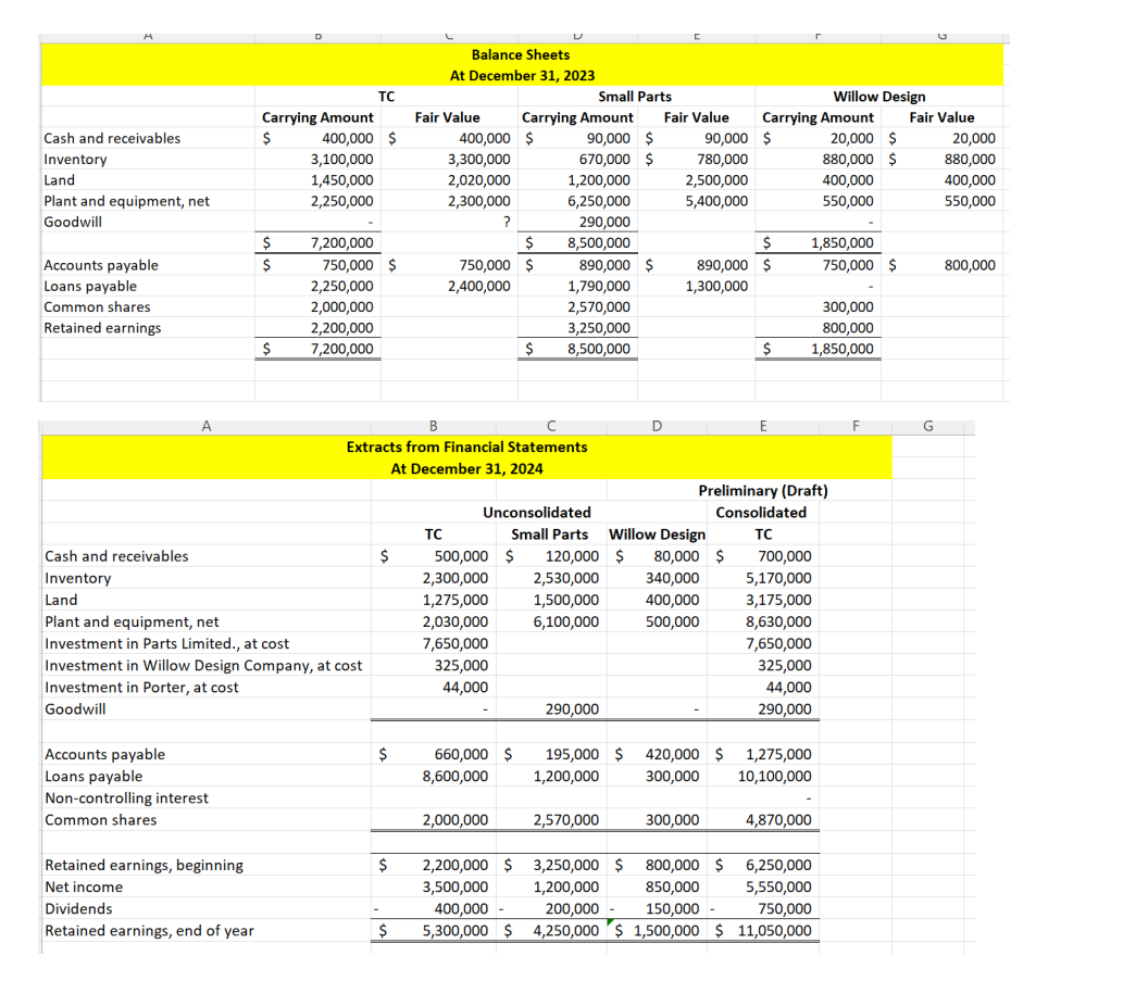  Case Facts: Background TC prepared its 2023 financial statements in accordance