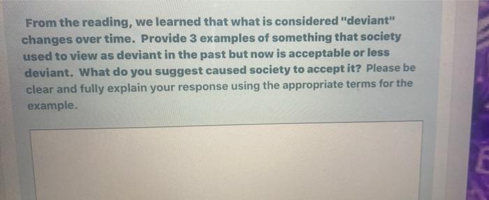 i only need it 2 paragraphs From the reading, we learned that