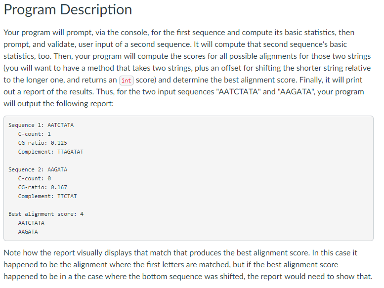 Please submit only a single Java file via Canvas (i.e., for those