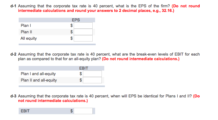 result in 18,000 shares of stock and $95,000 in debt. Plan I