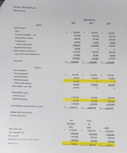 and income Statements in an Excel worksheet. Write excel formulas to complete