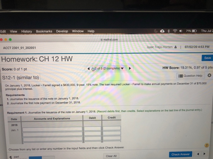  Edit View History Bookmarks Develop Window Help 71% Thu Jul :