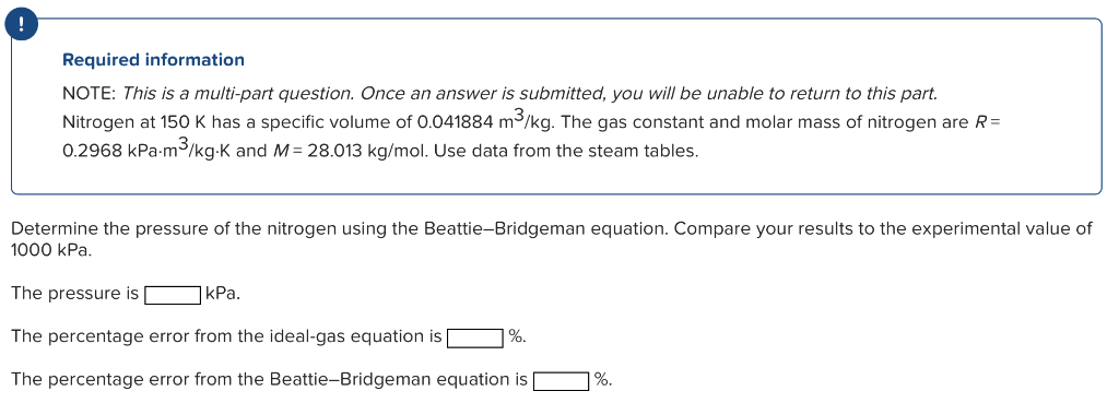In the following problem, why do you not convert m^3/mol to