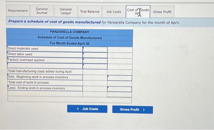 April. Additional Information a. Raw Materials inventory has a March 31 balance