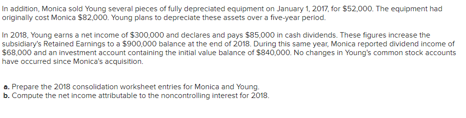 Company's outstanding common stock for $840,000. The fair value of the noncontrolling