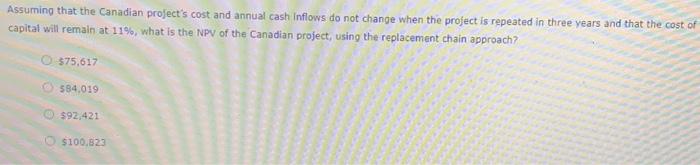 projects in both France and Canada, and the French profect is expected