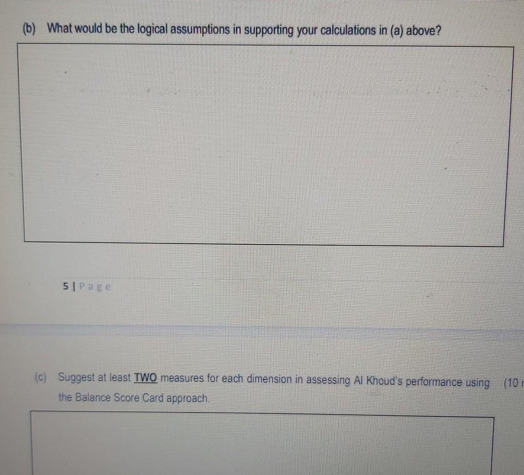 Governorate and Salalah in Dhofar Governorate. The following budgeted costing and pricing
