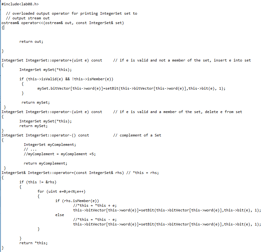 class from Labs 04 and 06 will be modified to provide: an
