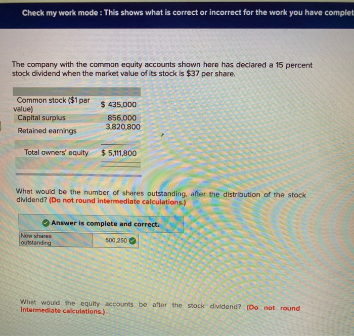  Check my work mode : This shows what is correct or