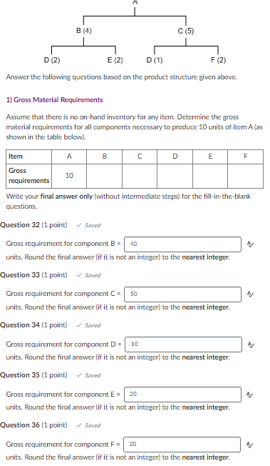 Answer the following questions based on the product structure given above.