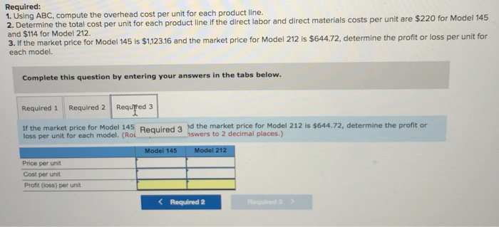 housing assembly in its finishing department. The activities, costs, and drivers associated