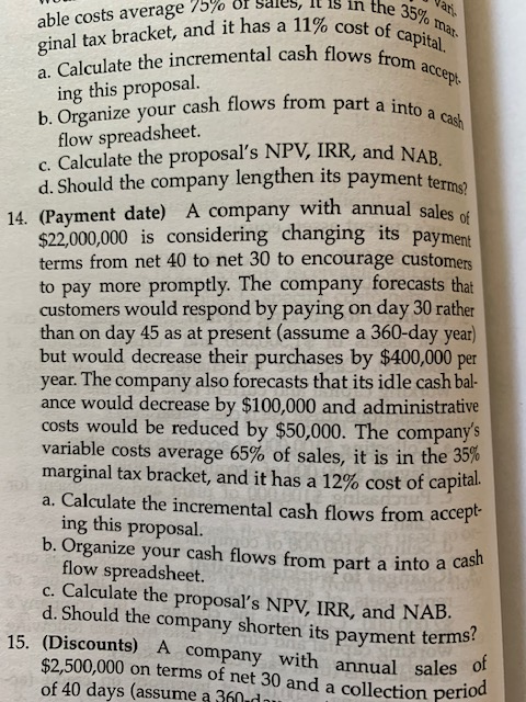  15 in the 35% able costs average 75% 2- accept ing