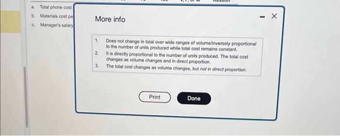 mked (M), relative to units sold. Explan your reason. (Select the corresponding