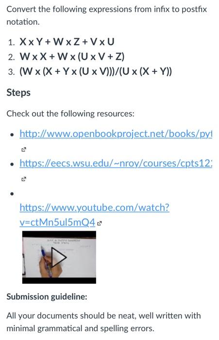 please help use python to solve the problem Convert the following expressions