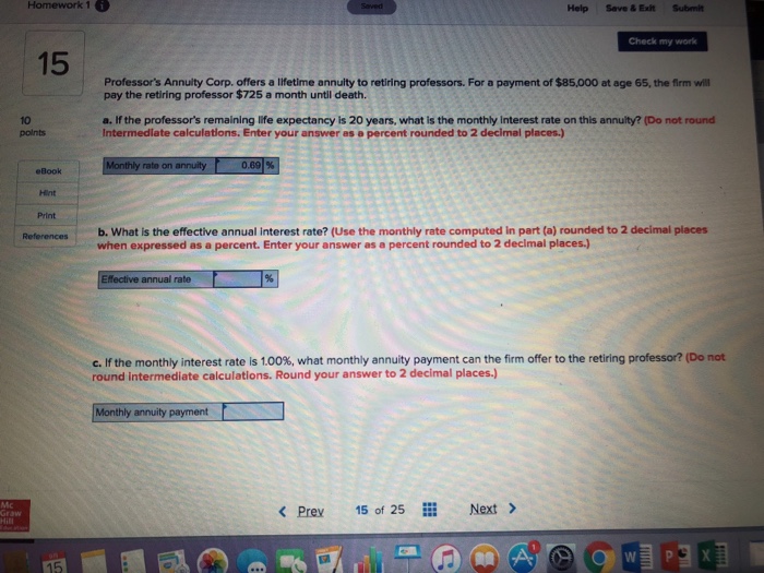  Homework16 Help Save & Exit Submit Check my work 15 Professors