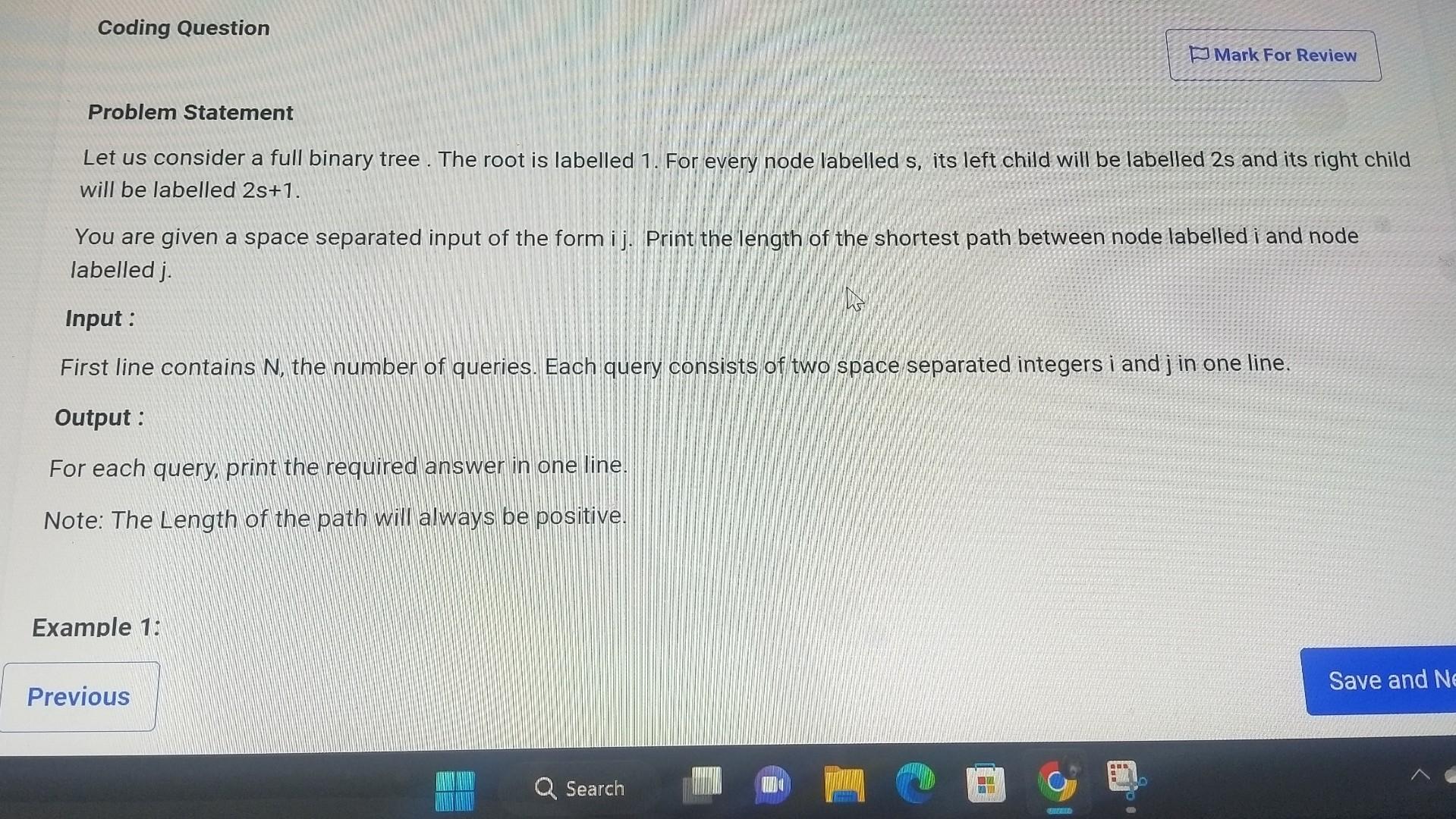  Problem Statement Let us consider a full binary tree. The root