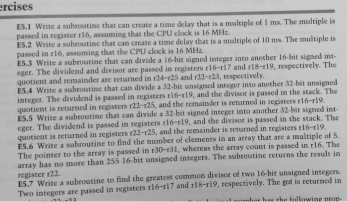  Please help with E5.6 rcises 1 Write a subroutine that can