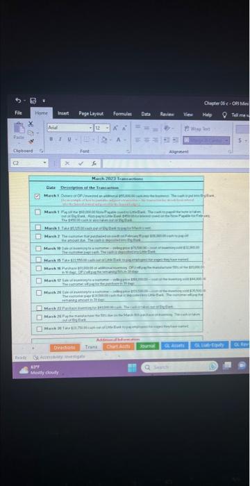 OverPriced Jeans Mini Project 15E. Please help me make Trial Balance, Income