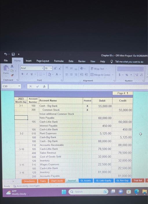 put into Big Bank. (hs an example of hew lo joumasize and