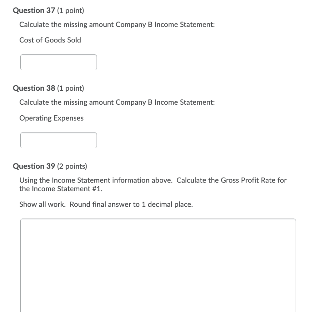 A Income Statement #1 Company B Income Statement #2 $ 90,000 Sales