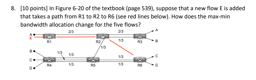  [10 points] In Figure 6-20 of the textbook (page 539), suppose