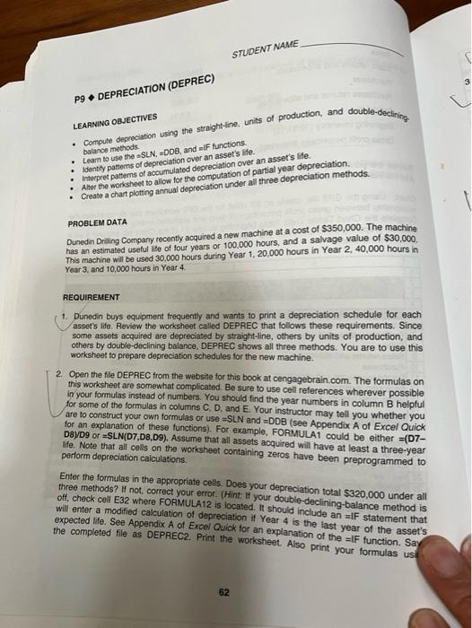  i need help preparing depreciation please explain the whole process step