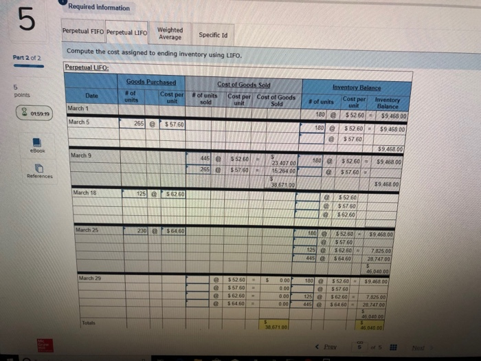 Required information The following information applies to the questions displayed below) Company