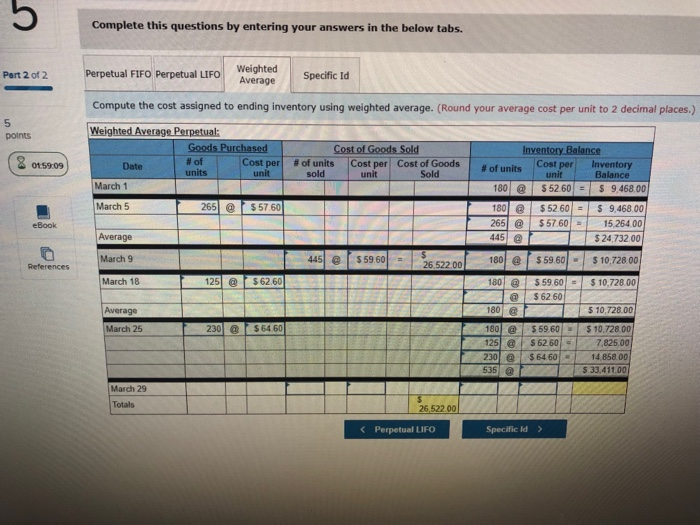 uses a perpetual inventory system t entered into the following purchases and