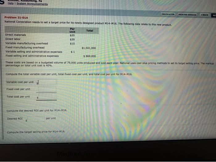  counting, 7e Help System Announcements CALCULATOR BACK NE PRINTER VERSION Problem