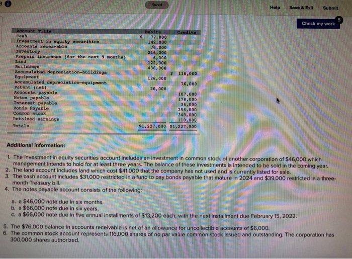  Saved Help Save & Exit Submit 5 Check my work Account