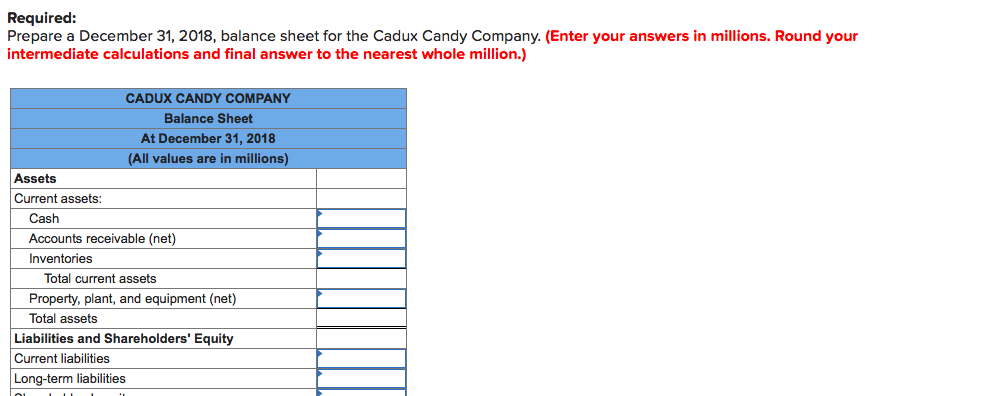 4 (LO4-10] Cadux Candy Company's income statement for the year ended December