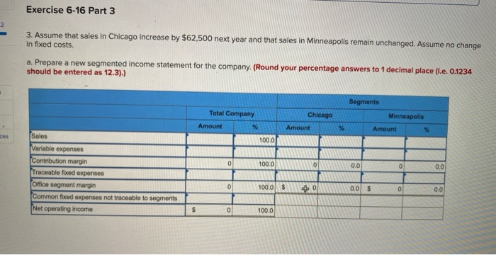 Income Statement; Break-Even Analysis (L06-4, LO6-5) (The following information applies to the