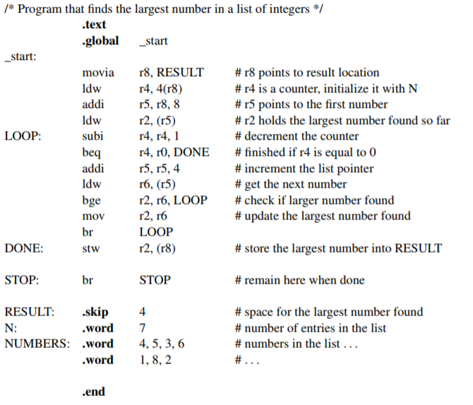 i have this nios ii assembly code all i have to do
