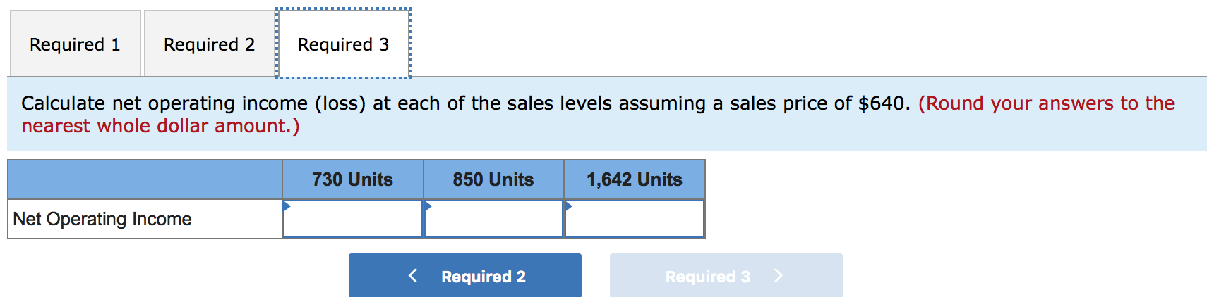 cost data table. 2. Calculate Presidio's contribution margin ratio and its total