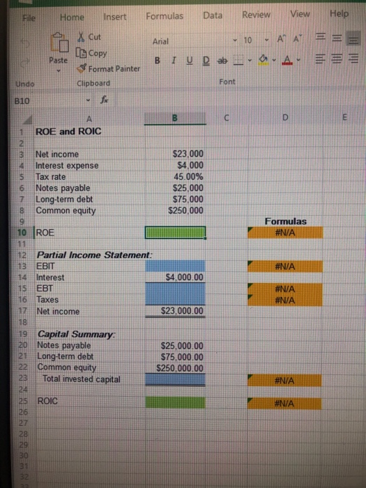  File Home Insert Formulas Data Review View Help Arial 10 A