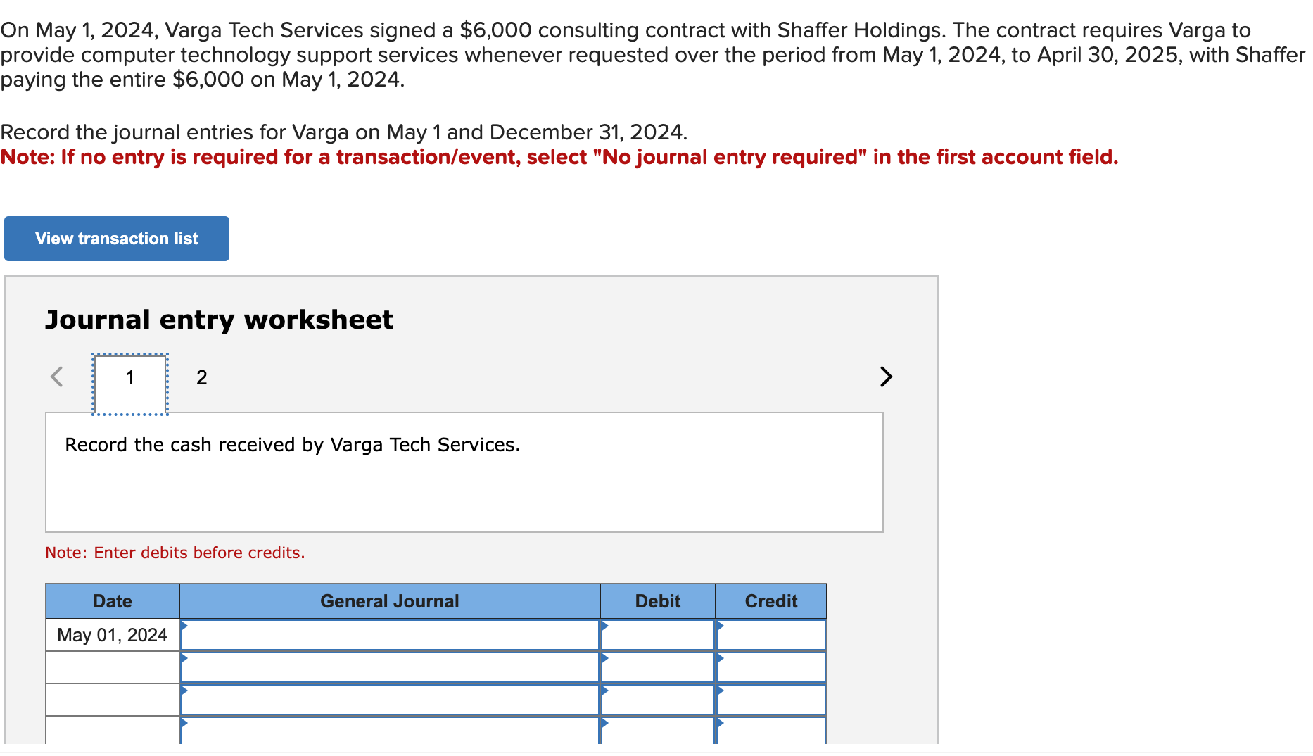  On May 1,2024, Varga Tech Services signed a $6,000 consulting contract