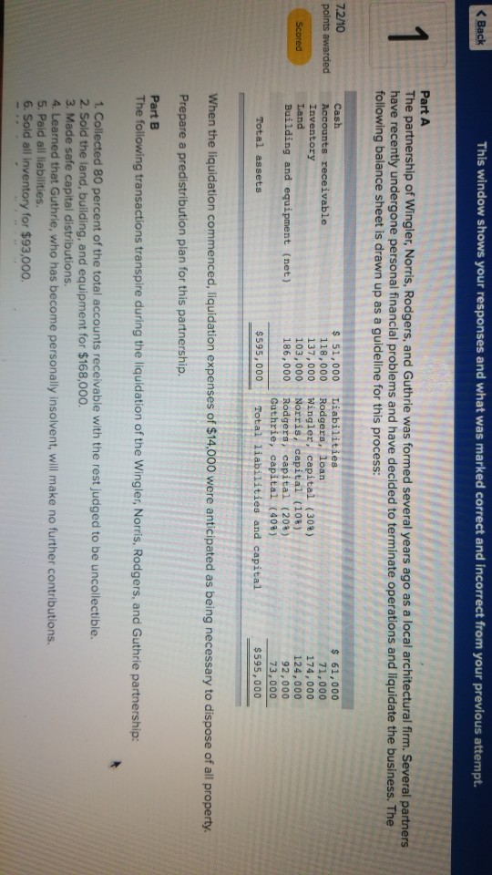 < Back 7.2/10 This window shows your responses and what was marked
