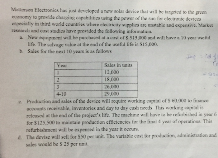  Matterson Electronics has just developed a new solar device that will
