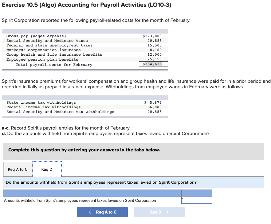 a prior period and recorded initially as prepaid insurance expense. Withholdings from